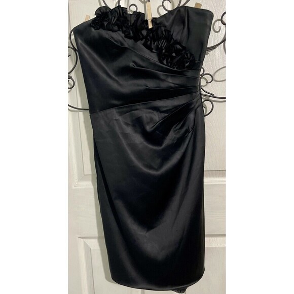 White House Black Market Dresses & Skirts - White House Black Market Dress Womens Satin Ruffled Strapless Dress Size 6